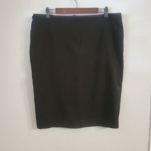 BODEN Size 18R Hampshire Stretch Jersey Pencil Skirt Black Career Back Zipper
